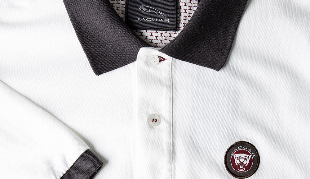 Get Jaguar Men's Accent Collar Polo Shirt - White At AED 166.00